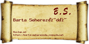 Barta Seherezádé névjegykártya